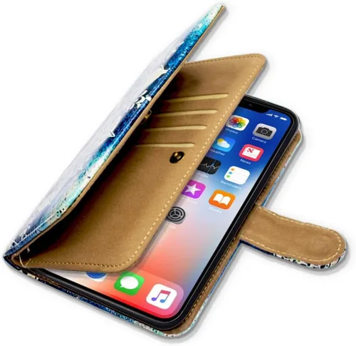 Vista 5 de Bcov Funda para iPhone 11 Pro, Retro Union Jack Flag Multifuncional Cartera Flip Case PU Cuero Folio Funda con Ranura para Tarjeta de Crédito