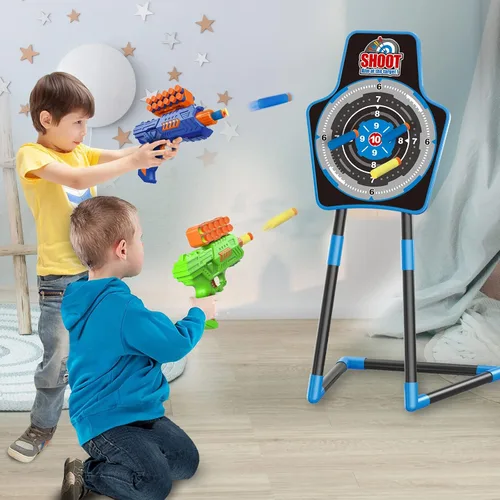 Vista 6 de SpringFlower 2 Bow and Arrow Sets with LED Light-up,2 Foam Dart Guns for Kids 5 6 7 8 9 10+ Years Old, Archery Set with Standing Target for Boys &