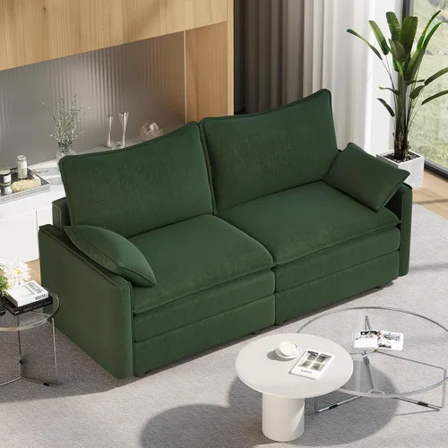 Vista 79 de Vesgantti - Sofá de 40" de Asiento Individual, Cómodo Sofá Nube de Asiento Profundo Tapizado de Chenilla, Sofá Moderno, Asientos Extra para Sofás