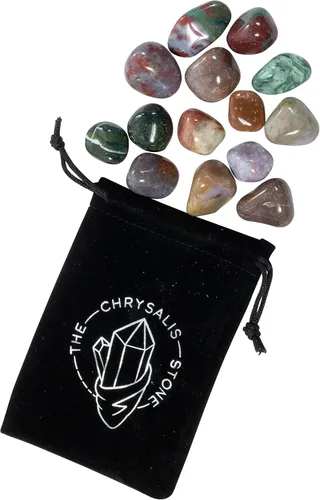 Vista 2 de Piedras pulidas, jaspe elegante, 1/2 libra, cristales a granel, piedras curativas, regalos espirituales para mujeres, reiki, chakra, brujería, yoga
