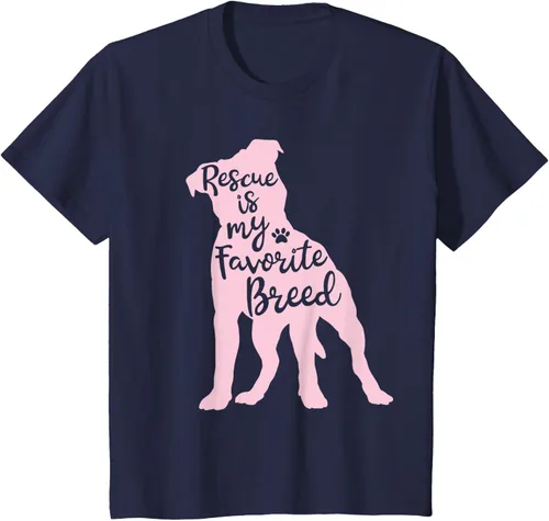 Vista 54 de Pitbull Rescue Is my Favorite Breed Dog Pit Bull Mama - Camiseta, Negro, S