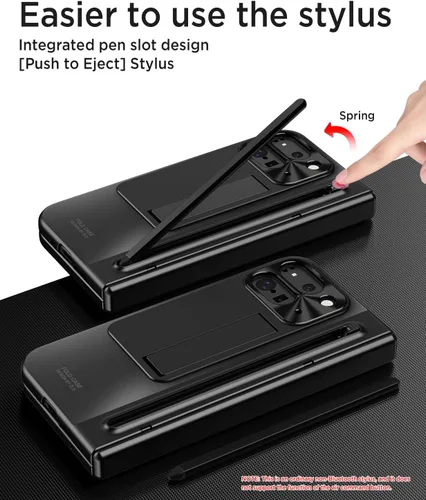 Vista 2 de Miimall Funda plegable para Google Pixel 10 Pro con soporte para bolígrafo y bolígrafo, funda para Google Pixel Fold 10, protector de pantalla