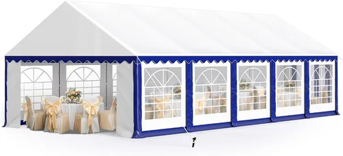 Vista 10 de MFSTUDIO - Carpa para fiesta de 13 x 26 pies, carpas para exteriores de alta resistencia con paredes laterales extraíbles, gran carpa de refugio