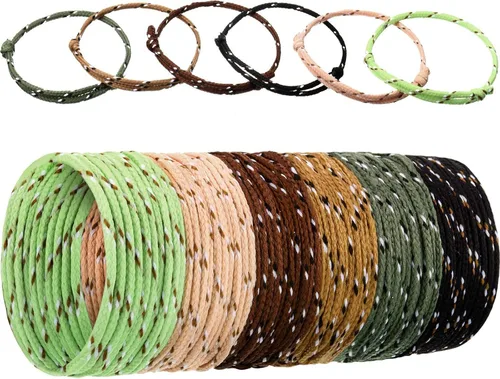 Vista 12 de WILLBOND Pulsera de amistad de neón 216 a granel para mujer, pulsera de paracaídas de regreso a clases, regalo para estudiantes, cumpleaños, aula