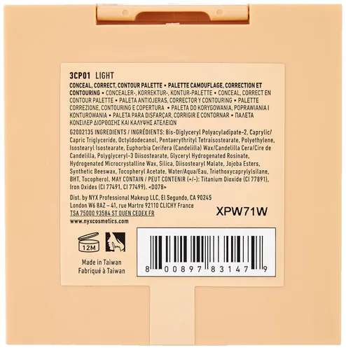 Vista 2 de NYX PROFESSIONAL MAKEUP Paleta de sombras, ocultar, corregir – Luz