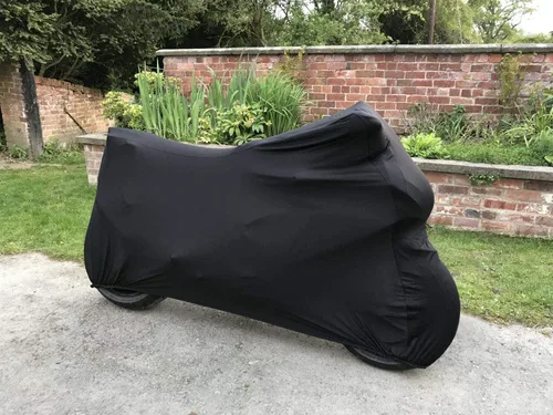 Vista 7 de WinPower Funda elástica para motocicleta de interior, a prueba de polvo, para motocicletas, 104 x 41 x 49 pulgadas
