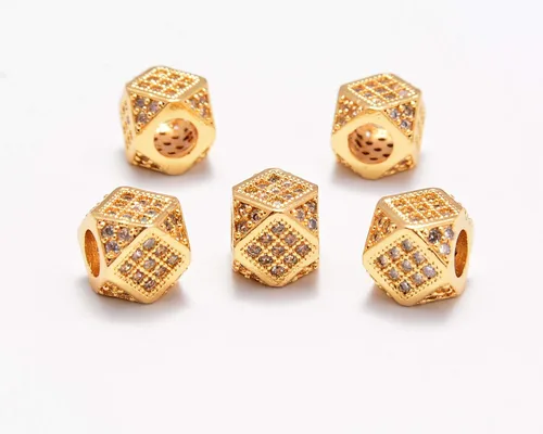 Vista 16 de AD Beads Pulsera de cuentas de zircón con tachuelas de strass