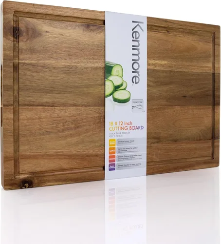 Vista 4 de Kenmore Archer Tabla de cortar de madera, 18x12 pulgadas, acacia