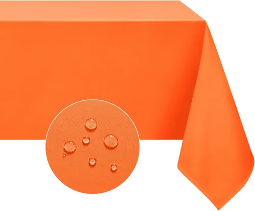 Vista 14 de Softalker - Mantel rectangular, impermeable y resistente a las manchas, mantel cuadrado de tela sin arrugas, lavable, cubierta de mesa de poliéster