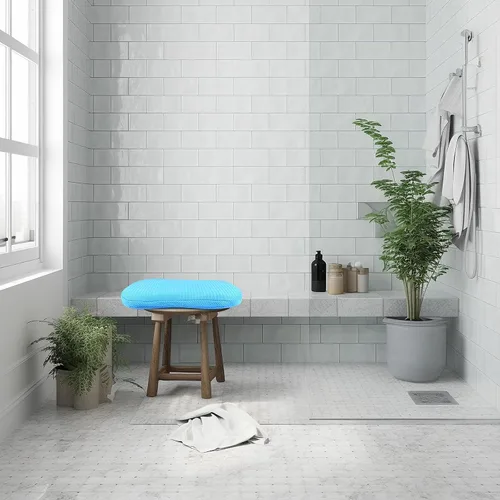 Vista 6 de Cojín de asiento de ducha para bancos de transferencia, sillas de baño de ducha, alfombrilla de espuma para asiento de sauna con gancho, almohadilla
