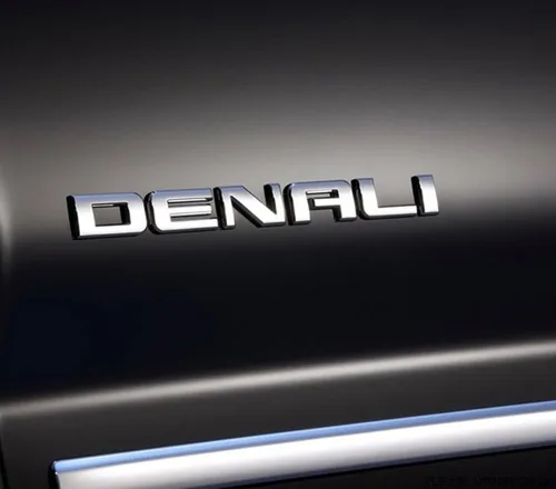 Vista 5 de Aimoll Denali Emblemas de placa de identificación, insignia para GM 07-16 Yukon Sierra Terrain (1 unidad, cromado)