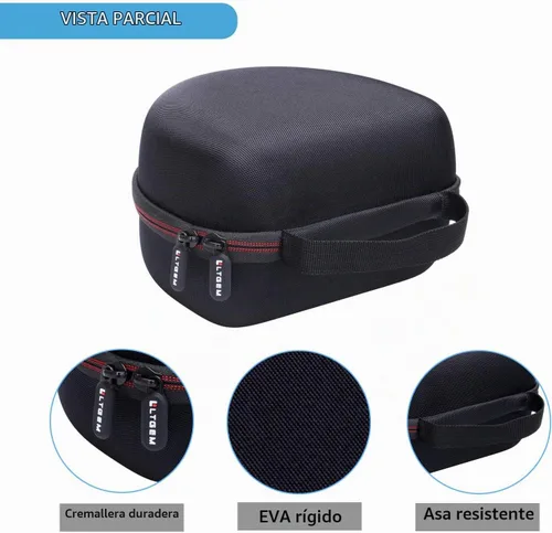 Vista 3 de Funda para auriculares Audio-Technica ATH-M30X / ATH-M50X / ATH-M40X / ATH-M50xBT2 / ATH-M50xBT2DS - Bolsa de almacenamiento protectora