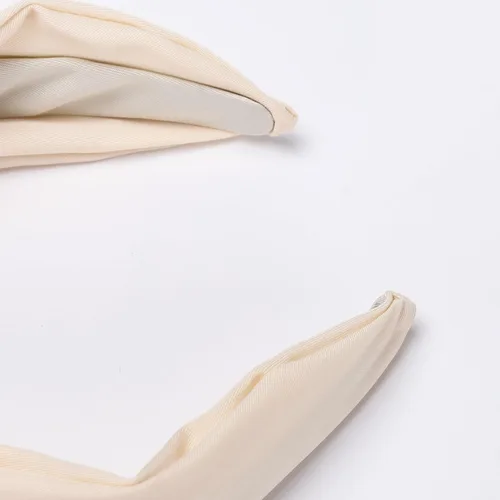 Vista 5 de Diadema para mujeres, diadema ancha anudada, banda elástica para el cabello de yoga, accesorios de moda para el cabello para mujeres (Beige)