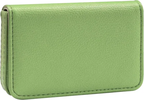Vista 22 de Cartera con bloqueo RFID - Tarjetero minimalista de cuero para negocios, 12-verde, Pequeña, Slim