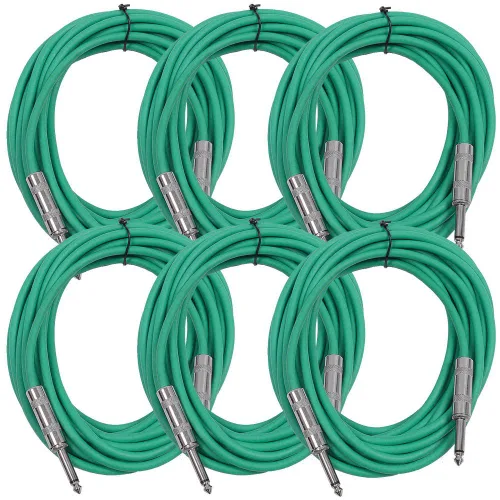 Vista 38 de Seismic Audio Cables de guitarra para altavoces, cables de guitarra TS de ¼ pulgadas, 3 pies, multicolor, paquete de 6 Color múltiple