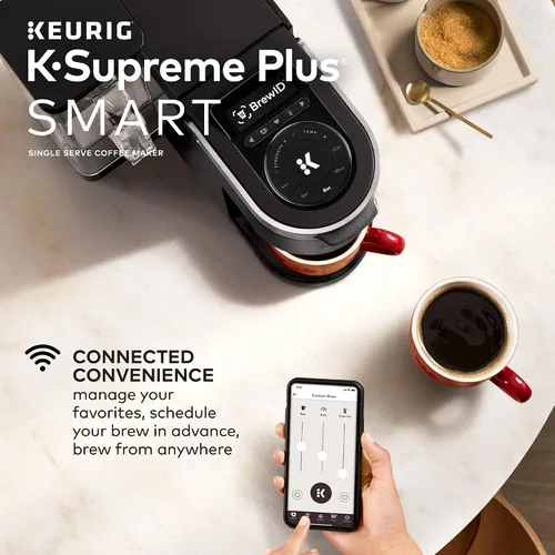Vista 8 de Keurig K-Supreme Plus SMART - Cafetera de una sola porción con illy Intenso Bold Roast 32 cápsulas K-Cup