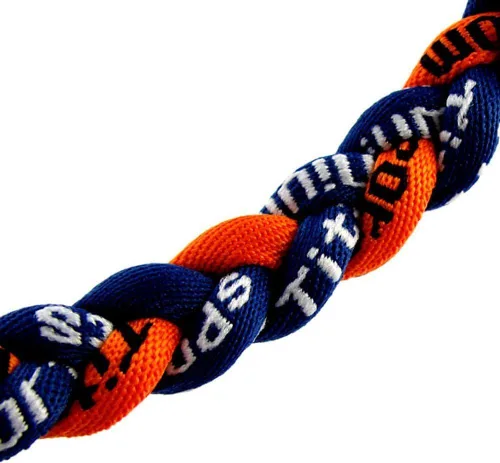Vista 25 de MapofBeauty Dos colores moda tres trenzado cuerda Tornado collar