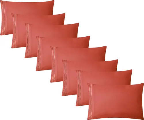 Vista 90 de Clara Clark Fundas de almohada de tamaño estándar – Funda de almohada ultra suave, fundas de almohada de microfibra ligera tamaño Queen – Juego de 2
