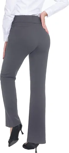 Vista 3 de ZTN Pantalones de vestir de cintura alta para mujer, con control de abdomen, para trabajo, negocios, casual, oficina, con 4 bolsillos
