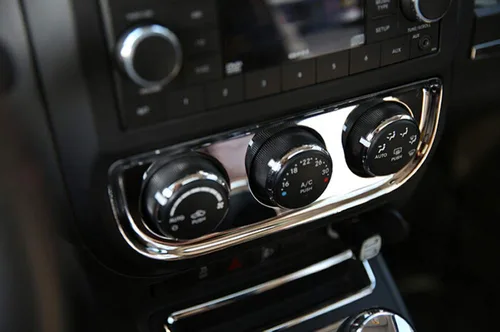 Vista 2 de 2011-2015 para Jeep Patriot, borde del botón interruptor de aire acondicionado, accesorios internos, ABS