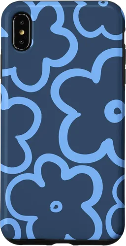 Vista 11 de Funda para iPhone 12 Mini con diseño floral azul marino y azul claro