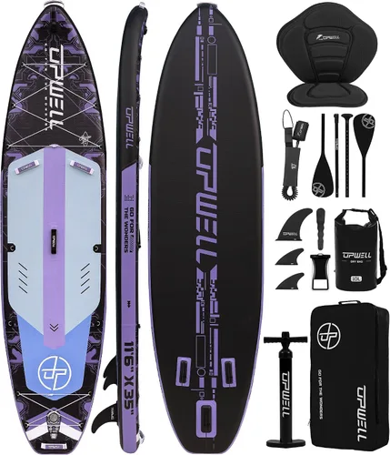 Vista 11 de UPWELL 11'6"×35" Extra Wide Inflatable Paddle Board, Stand Up Paddle Board for Youth & Adults, Stable Design, Premium SUP Accessories, 120L
