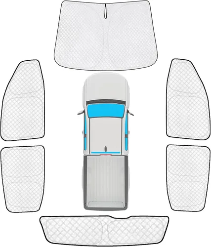 Vista 69 de KMF 6 piezas de parasoles gruesos para Mazda 3 Hatchback (No Sedán) 2014-2018 Accesorios, parasoles completos para parabrisas y ventanas de coche