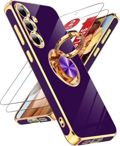 Vista 104 de LeYi Funda para iPhone XR: con Protector de Pantalla de Vidrio Templado [Paquete de 2] Soporte de Anillo Giratorio de 360°, Soporte Magnético