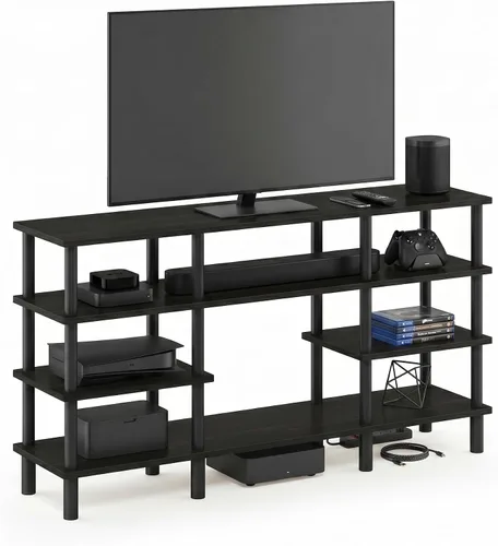 Vista 84 de Furinno 11191BK THE Centro de Entretenimiento Soporte para TV, Negro