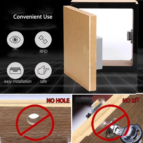 Vista 7 de Sensor de tarjeta IC con batería, cerradura digital para gabinete, cerradura de cajón, cerradura inteligente para gabinete, sin llave, cerradura