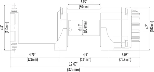 Vista 5 de A2500-R2: cabrestante KFI de la serie ATV de 2500lb