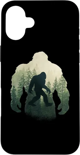 Vista 23 de Sasquatch Yeti Figure Nature Double Exposure Bigfoot Case for iPhone 17