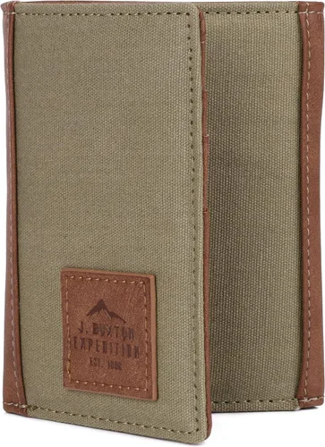 Vista 2 de J. Buxton Expedition II Huntington Gear RFID Tres veces, Verde -Oliva, Vintage