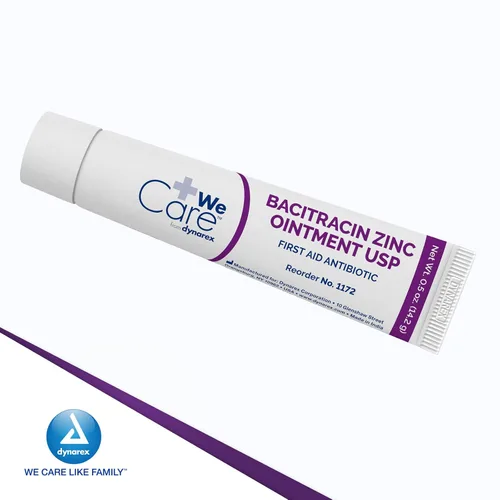 Vista 6 de Dynarex Bacitracin Zinc Ungüento USP Crema de quemaduras y ungüento antibiótico para cortes menores, erupciones de pañales, cuidado de heridas