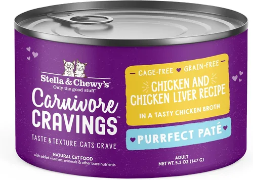 Vista 18 de Stella & Chewy's Carnivore Cravings Purrfect Paté - Alimento húmedo prémium sin granos para gatos, receta de pollo y atún, alto contenido