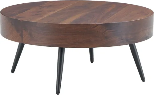 Vista 12 de Mesa de Centro Rectangular de 47.24", Mesa de Centro de Madera con Tablero de 7.8" de Grosor, Patas de Metal, Esquinas Redondeadas para Sala