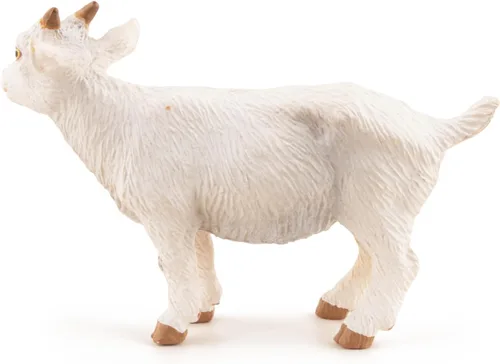 Vista 4 de Papo - Figura realista de cabra blanca - A partir de 3 años - Colección Farm Life - Animales educativos de granja - Juguete de idea de regalo