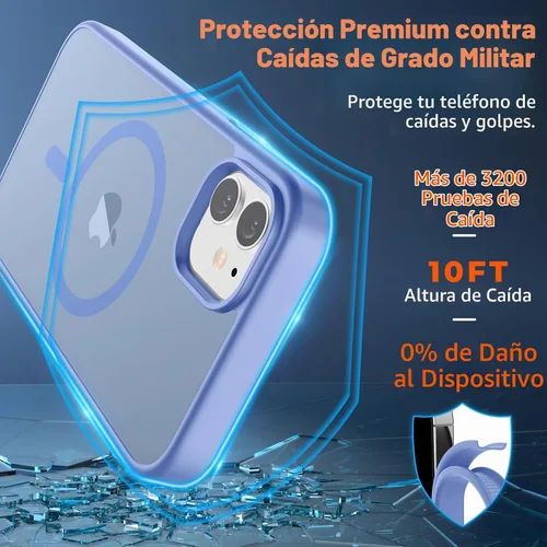 Vista 3 de SUPFINE Funda magnética para iPhone 11, color azul y morado Azul púrpura