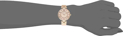 Vista 2 de Anne Klein Reloj con correa de cuero acentuado con purpurina para mujer