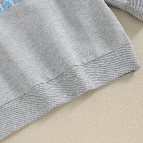 Vista 5 de Lamuusaa Traje de cumpleaños para bebé, niña, niño, uno, dos, tres, cuatro, cinco, seis, sudadera bordada, regalo de cumpleaños