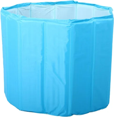 Vista 3 de Mingzhe Inflatable Bathtub for Adults 31.50x25.59in Foldable PVC Soaking Blue
