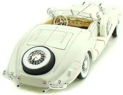 Vista 3 de Maisto (Maisuto) 1936 Mercedes (Mercedes-Benz) Benz 500K Special Roadster 1/18 Blanco MA36055-WH minicar vehículos de fundición a presión