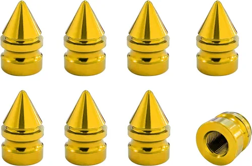 Vista 15 de Ziciner 4 piezas de tapas de válvula de neumático para automóvil, accesorios de aleación de aluminio con puntas, cubiertas de válvula de rueda