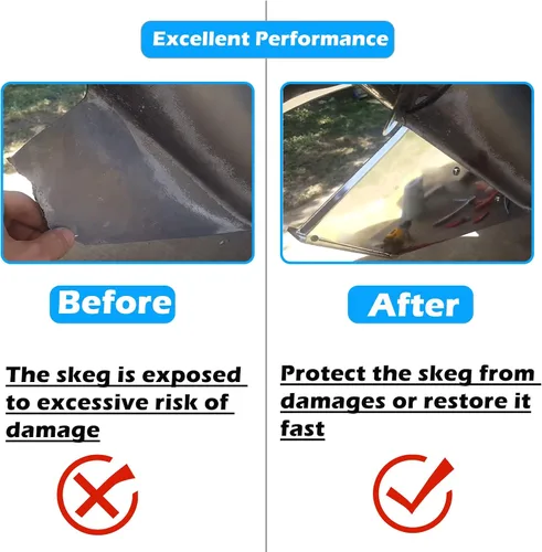 Vista 3 de 99022 Skeg Guard para Volvo Penta SX Drive Single Prop 1995-2006 Inboard Skeg Protector Shield Instalación DIY