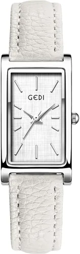 Vista 9 de FANMIS Reloj de pulsera vintage para mujer, clásico, rectangular, analógico, de cuarzo, ultradelgado, brazalete de moda, reloj de negocios