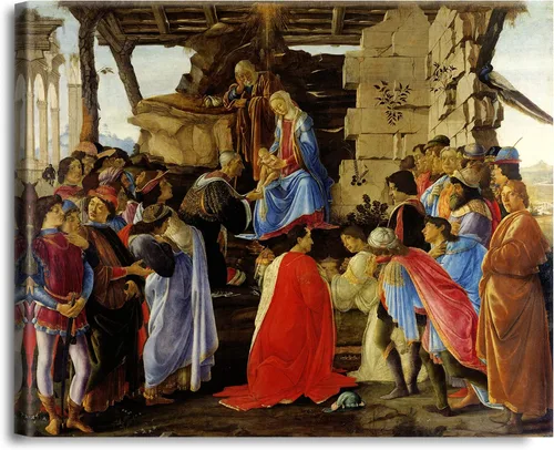 Vista 247 de A&T ARTWORK Adoración de los Reyes Magos por Sandro Botticelli The World Classic Art Reproductions, impresiones en lienzo giclée arte de pared
