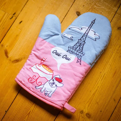 Vista 3 de Oui Oui - Guante de horno de bulldog francés, divertido guante de cocina para cachorros, amantes de los animales, ropa de cocina divertida