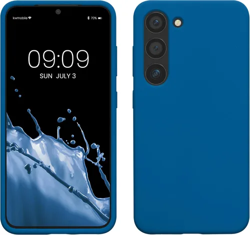 Vista 302 de kwmobile Funda compatible con Samsung Galaxy S9 - Funda de silicona TPU con acabado suave - Blue Reef