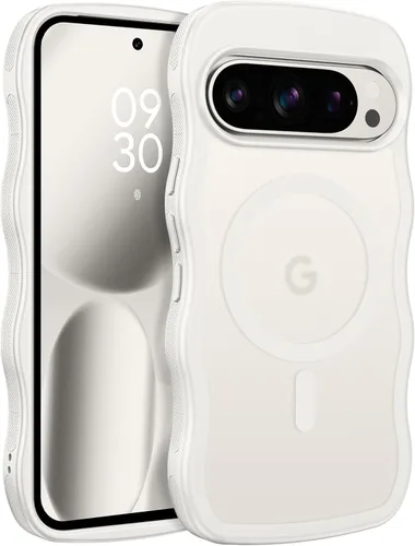 Vista 37 de BENTOBEN Funda magnética para Google Pixel 10, bonita funda rizada ondulada Pixel10 [compatible con MagSafe], antideslizante, a prueba de golpes