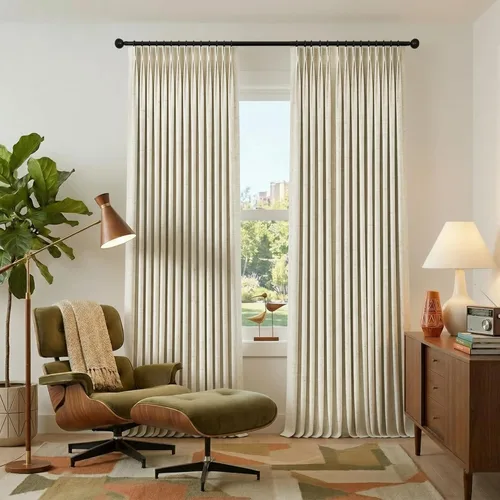 Vista 27 de Mrs.Naturall Cortinas de cocina beige de 42 x 45 pulgadas de largo para cortinas opacas pequeñas